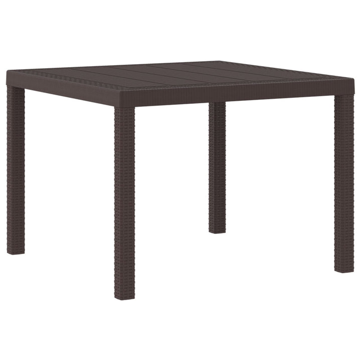 5 Piece Have Spisesæt Brun Poly Rattan