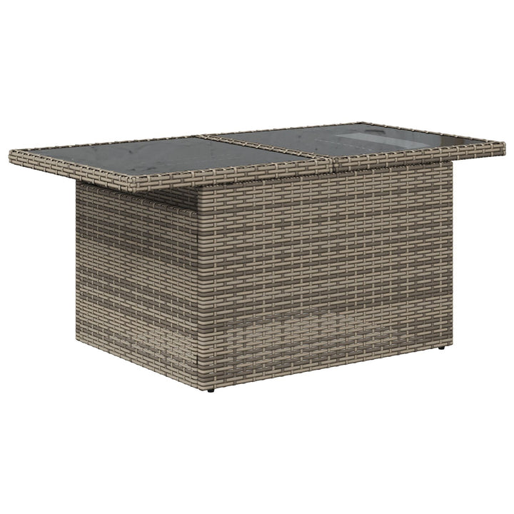 10 Styk Have Sofa Sæt med Puder Grå Poly Rattan