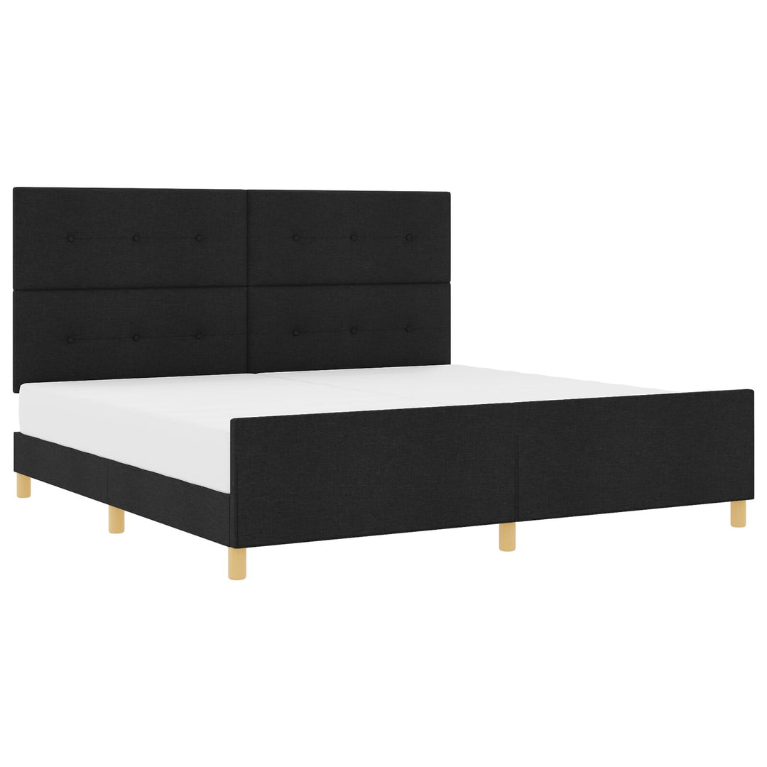Sengestel Sort 200x200 cm Stof