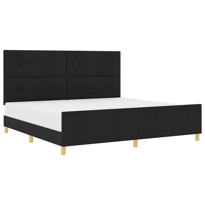 Sengestel Sort 200x200 cm Stof