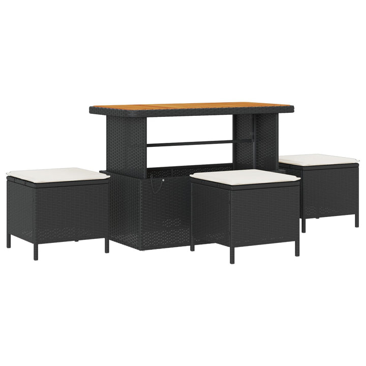 13-deles Have Sofa Sæt med Puder Sort Poly Rattan Akacie, vidaXL 2-personers Have Sofa med Opbevaring & Puder Sort Poly Rattan, vidaXL 4-deles Have Spisesæt med Puder Sort Poly Rattan Akacie