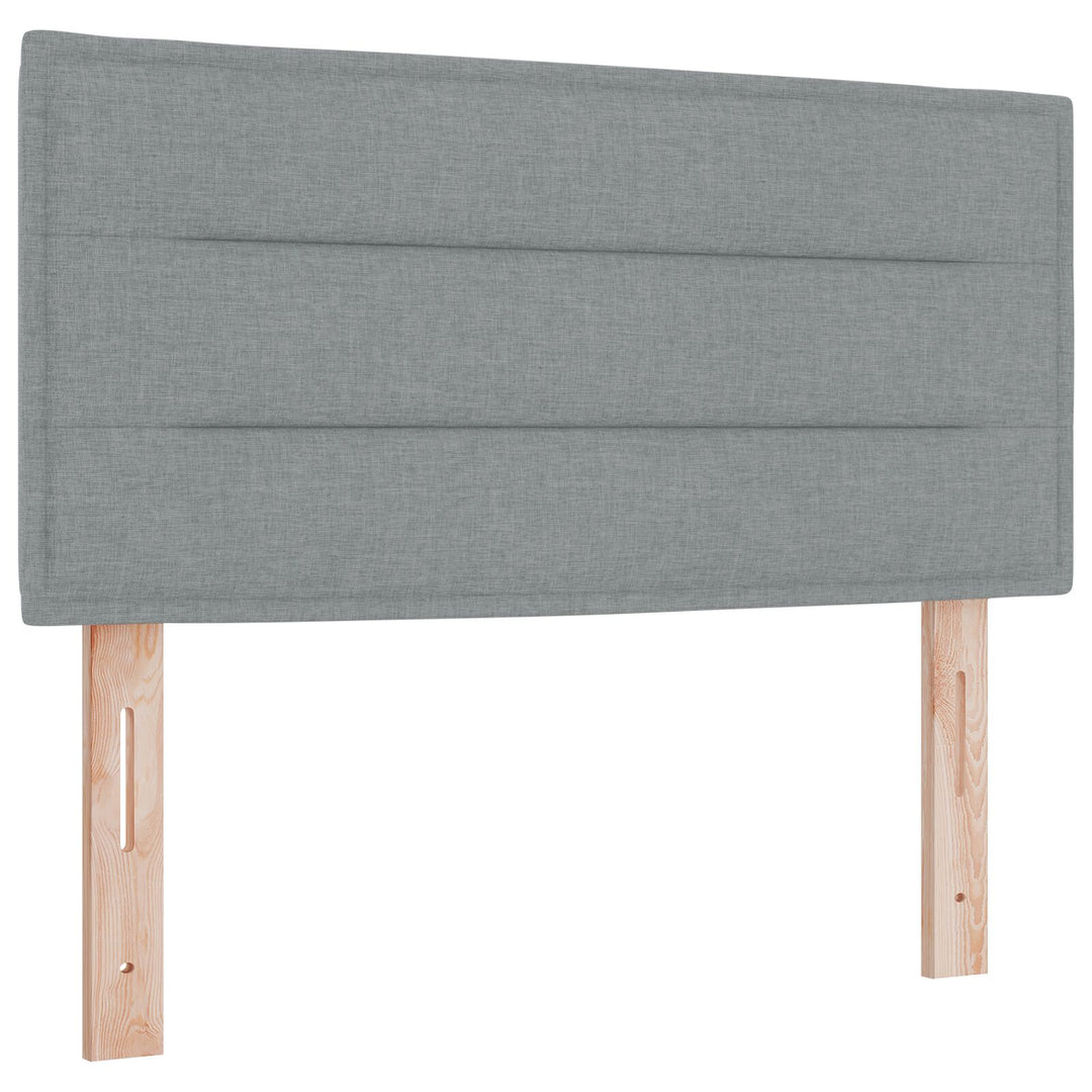 Sengestel med madras Lysegrå Stof 120 x 200 cm Sengemadras
