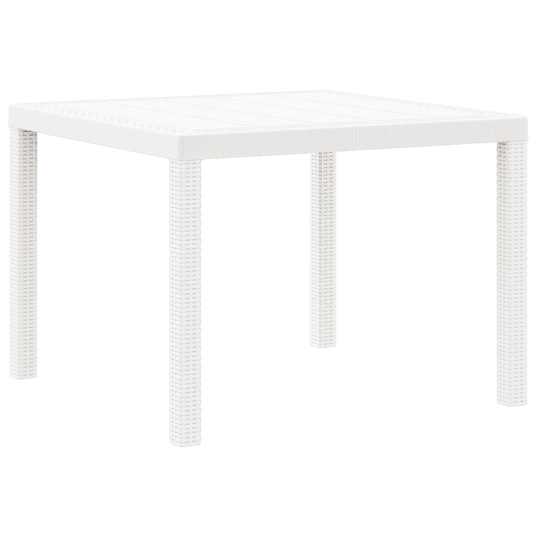 5 Delt Have Spisesæt med Puder Hvid Poly Rattan