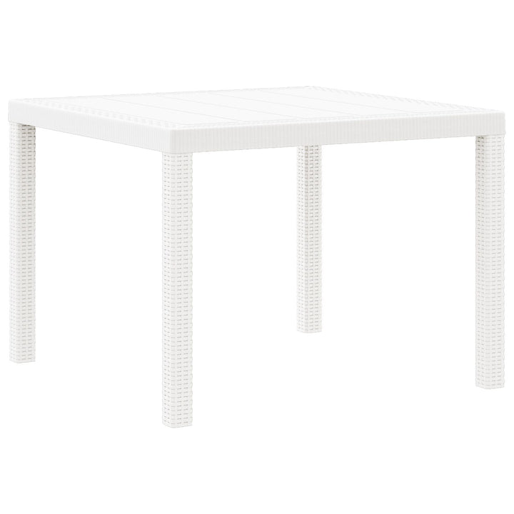 5 Delt Have Spisesæt med Puder Hvid Poly Rattan