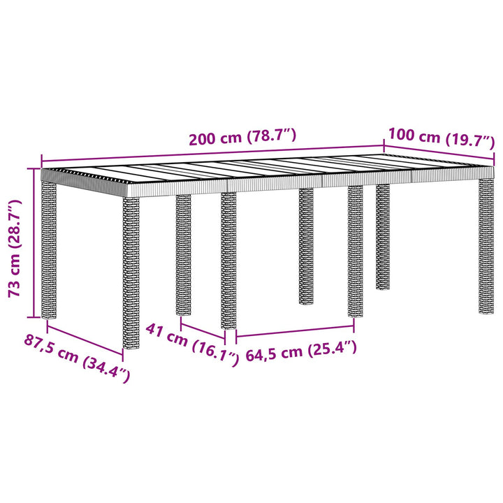 9 Delers Have Dining Set med Puder Antracit Poly Rattan