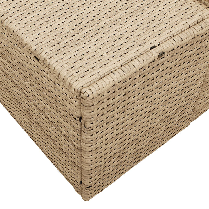 2-personers have sofa med opbevaring & puder Beige Poly Rattan