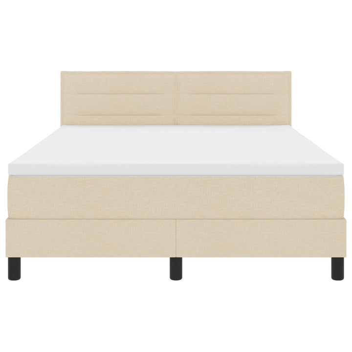 Sengestel med madras Beige Stof 160 x 200 cm Sengemadras