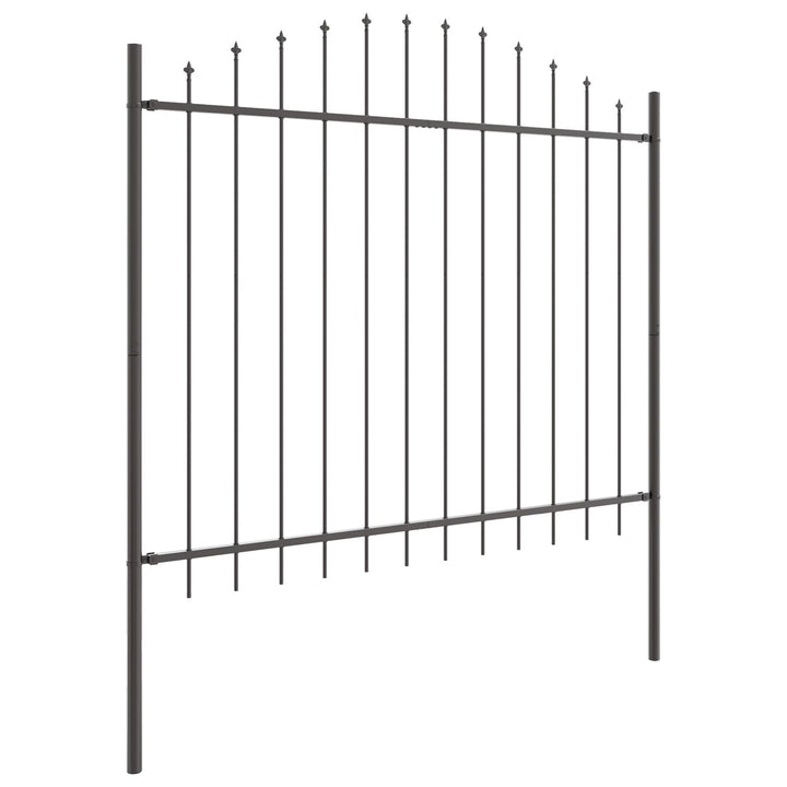 Havehegn med bue top Grå 6,8x1,25 m Stål