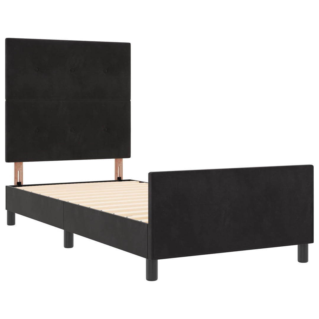 Sengestel Sort 100x200 cm Fløjl