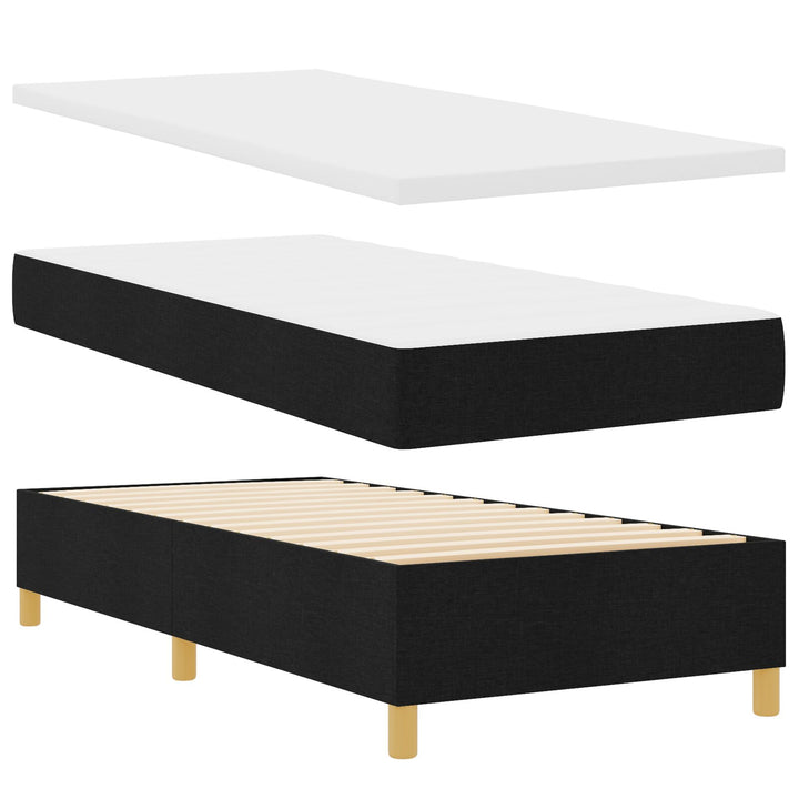 Sengestel med madras Sort Stof 90 x 190 cm Sengemadras