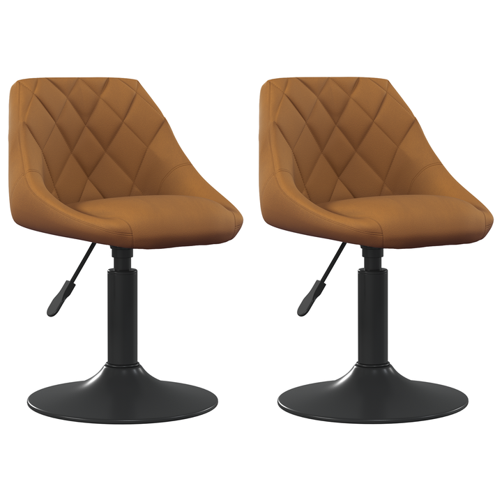 Svingstole til spisebord 2 pcs Brun 46 x 44 x 77.5 cm