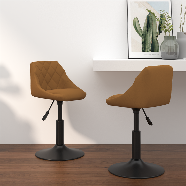 Svingstole til spisebord 2 pcs Brun 46 x 44 x 77.5 cm