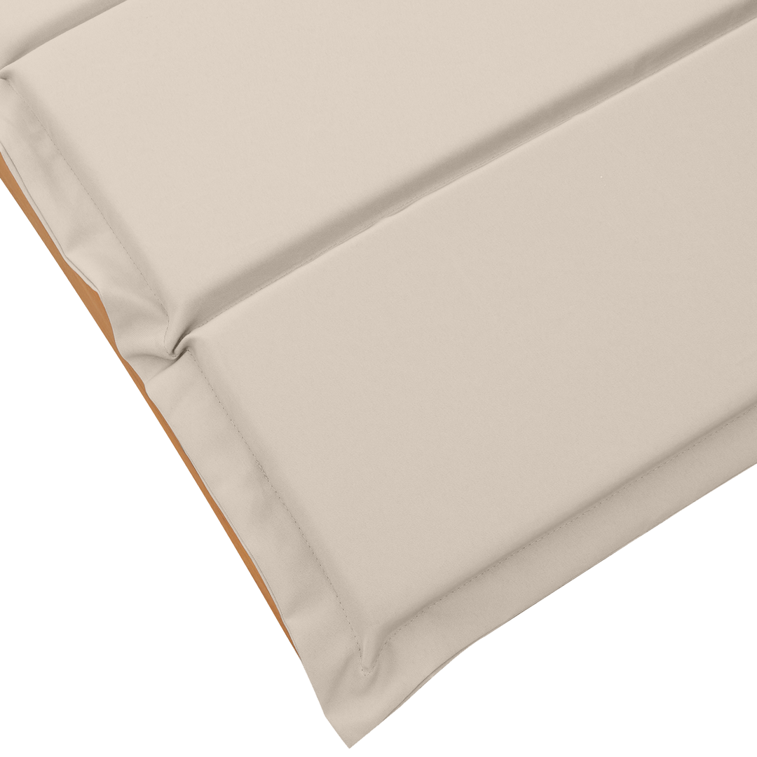 Liggestol med pude 2 pcs Hvid 184 x 55 x 64cm Massivt akacietræ