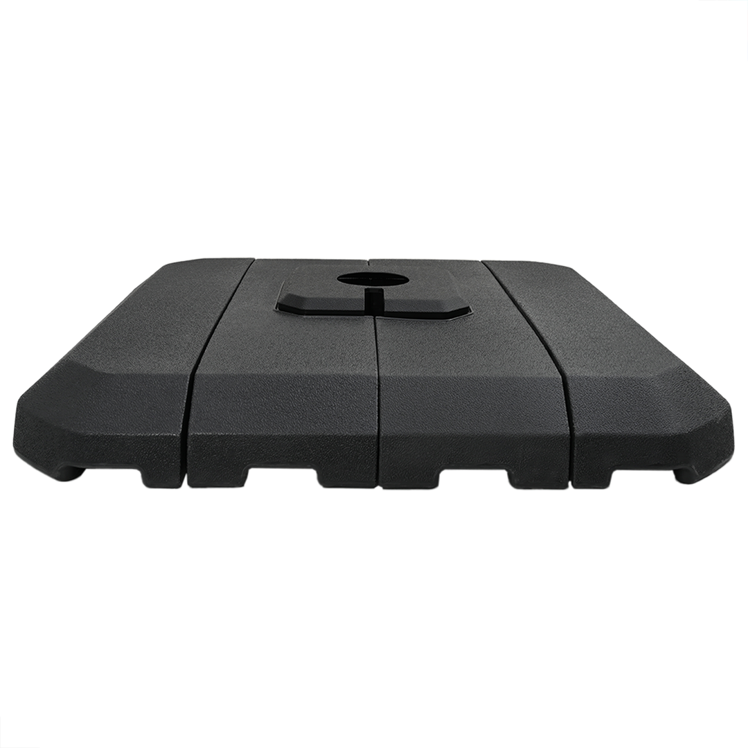 Cantilever Parasol Base Sæt 4 pcs Sort 98 x 98 x 13 cm Plastik
