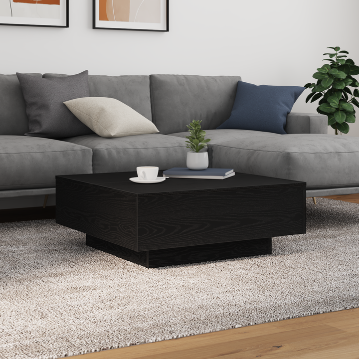 Sofabord Sort eg 80 x 80 x 31 cm Konstrueret træ